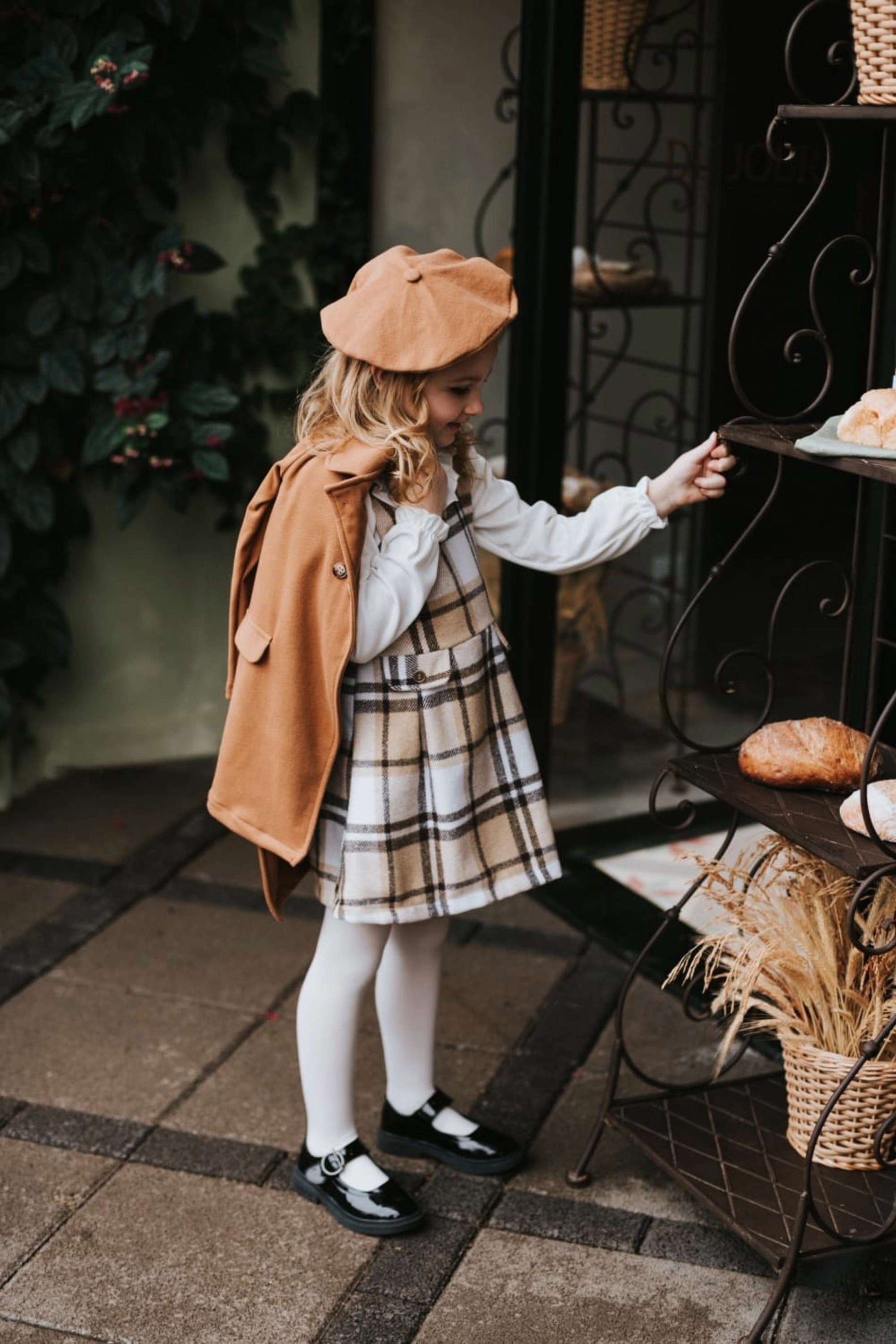 Vestido Infantil Xadrez Soft com Manga Longa em Malha — foto 5