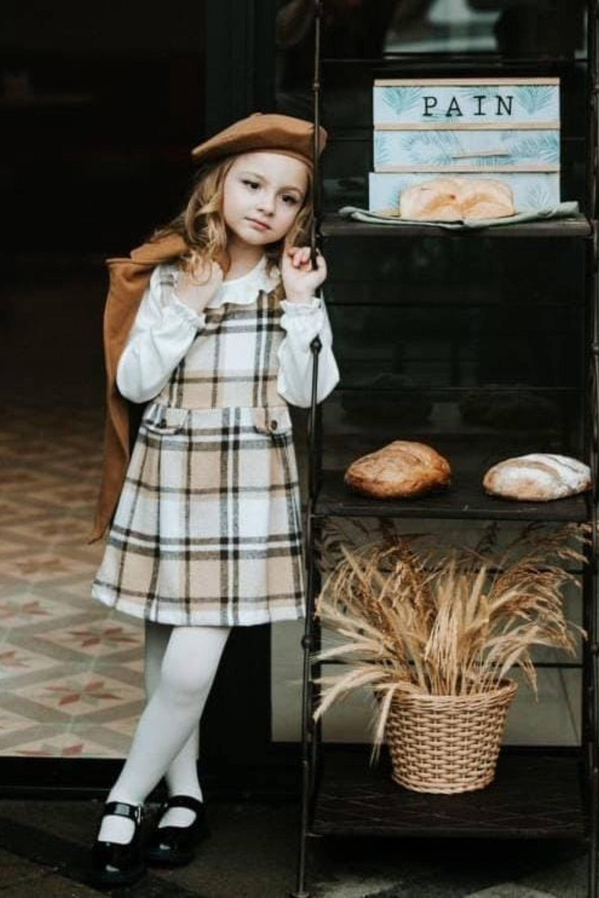 Vestido Infantil Xadrez Soft com Manga Longa em Malha — foto 4