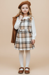 Vestido Infantil Xadrez Soft com Manga Longa em Malha — foto 1