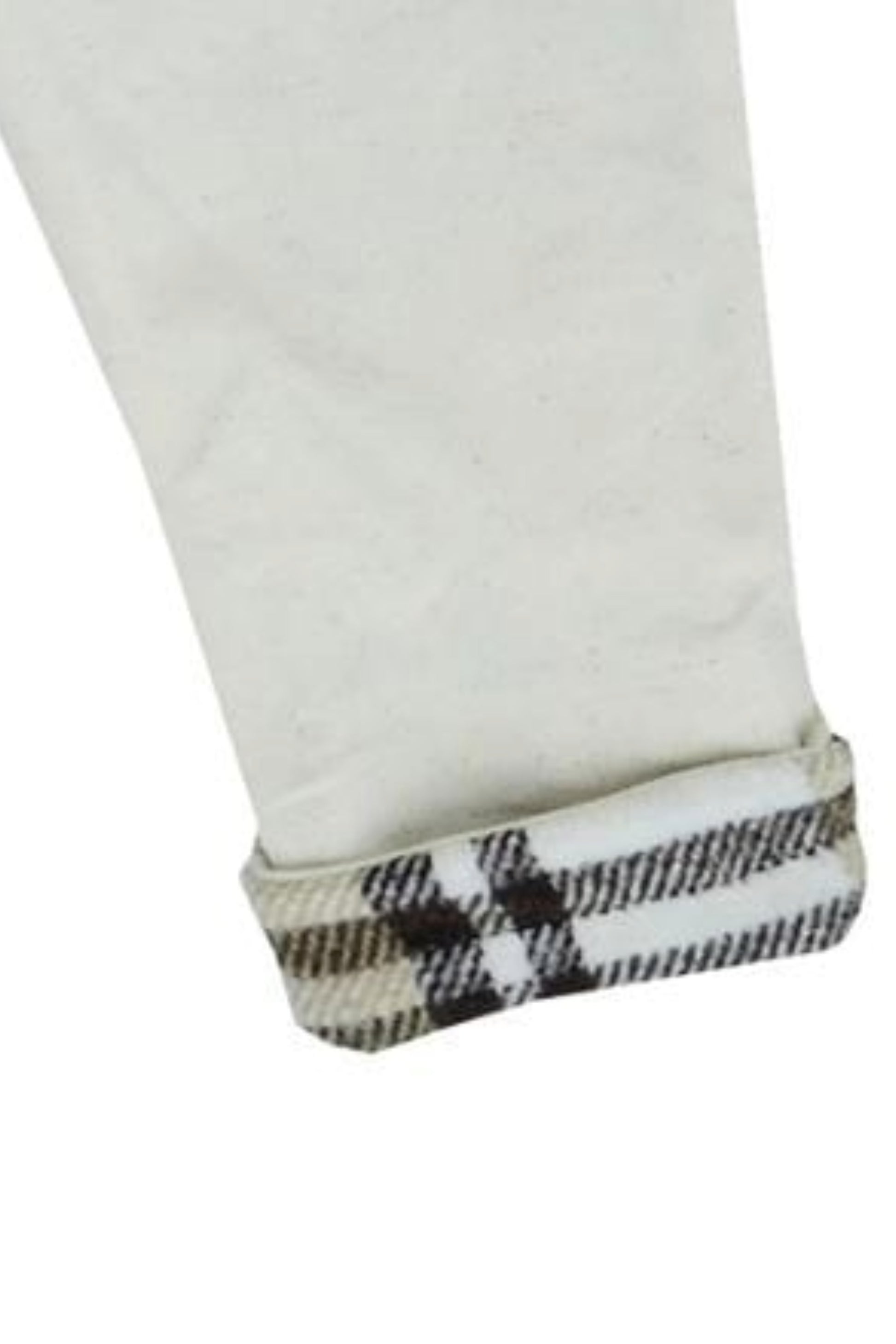Calça Forrada para Bebê Menino Chess Creme