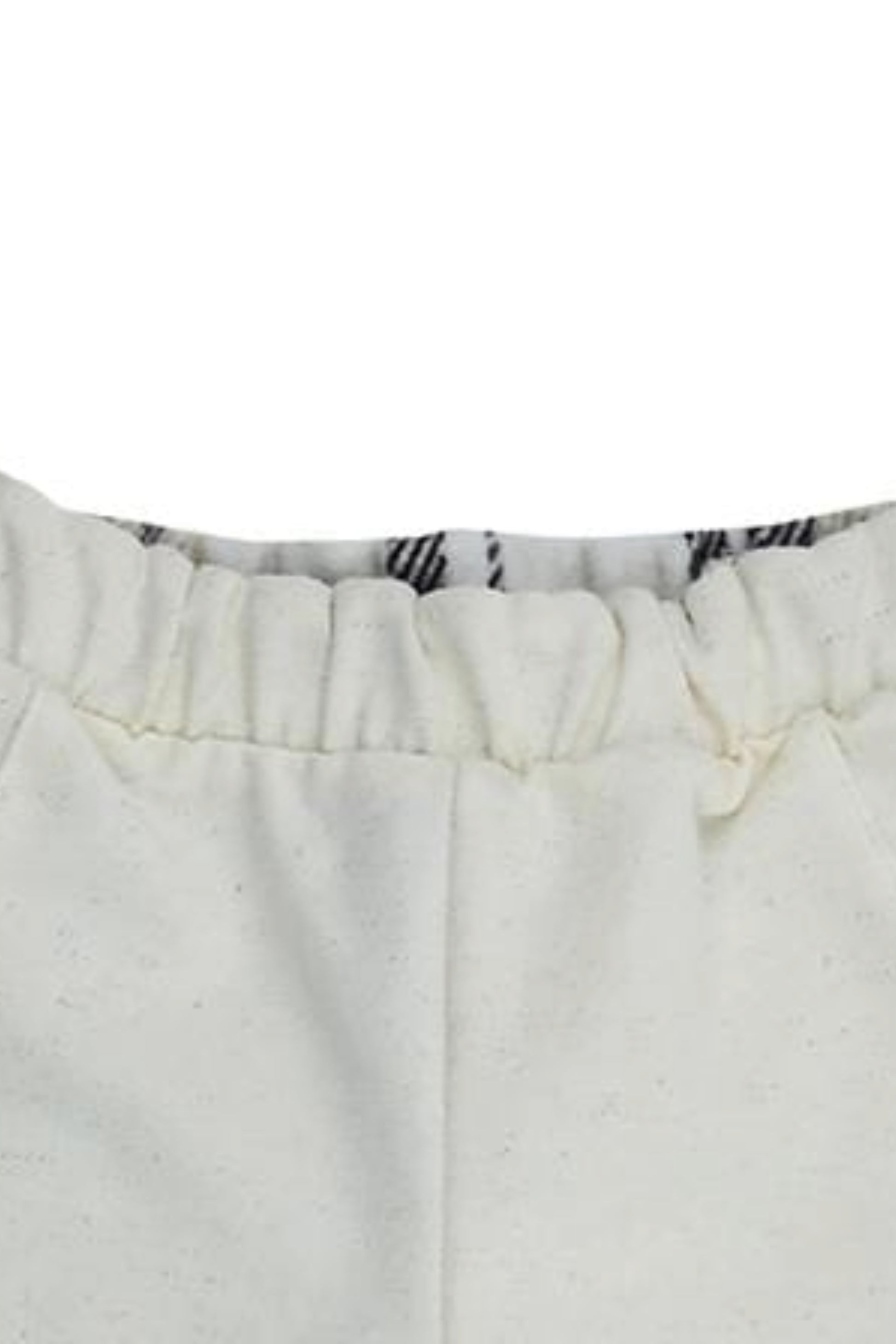 Calça Forrada para Bebê Menino Chess Creme