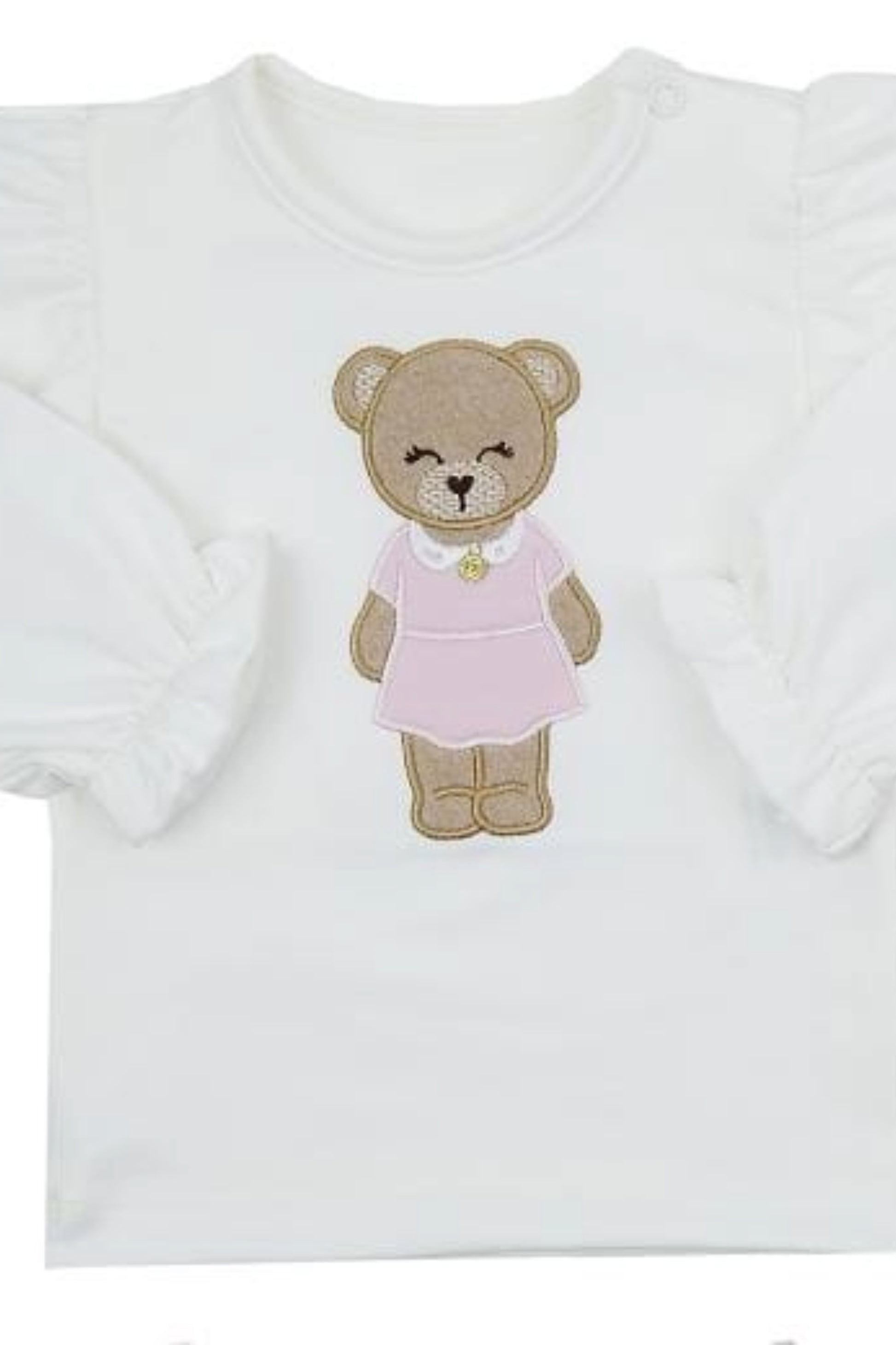 Conjunto Bebê Menina Bordado Ursinha — foto 4