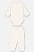 Conjunto Bebê Malha Térmica Body e Calça Off White — foto 3