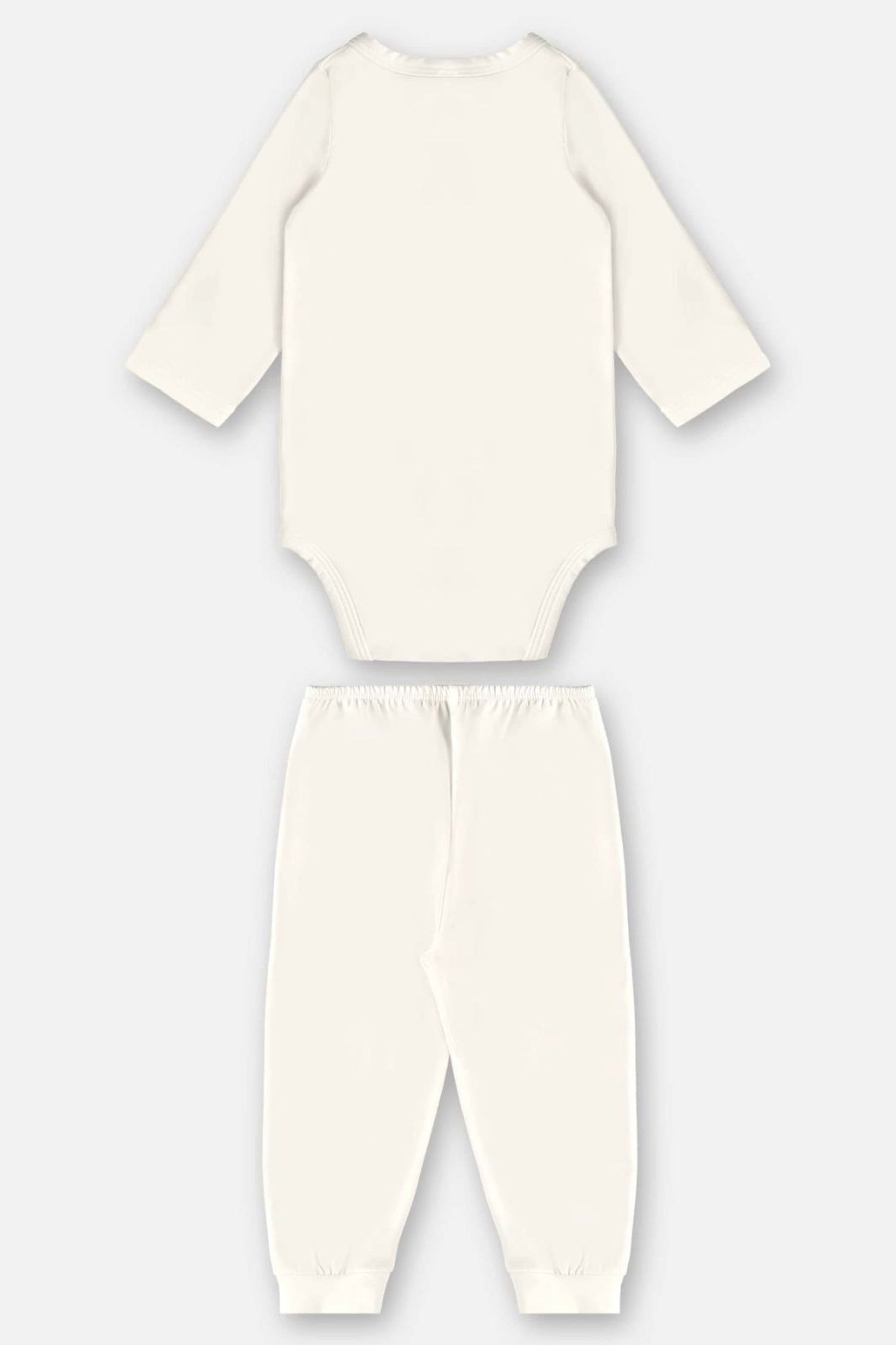 Conjunto Bebê Malha Térmica Body e Calça Off White — foto 3