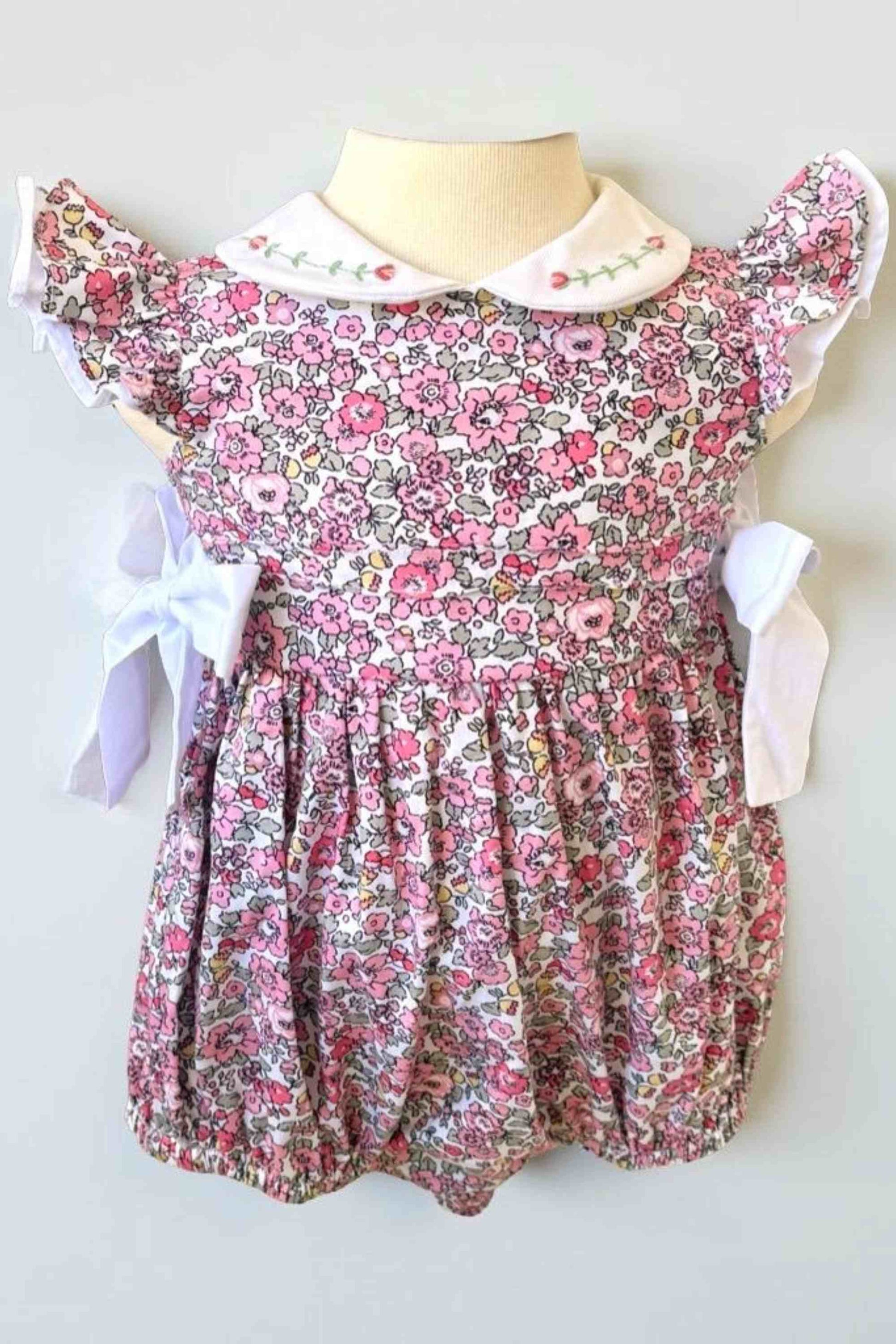 Romper Bebê Menina Floral Rosa