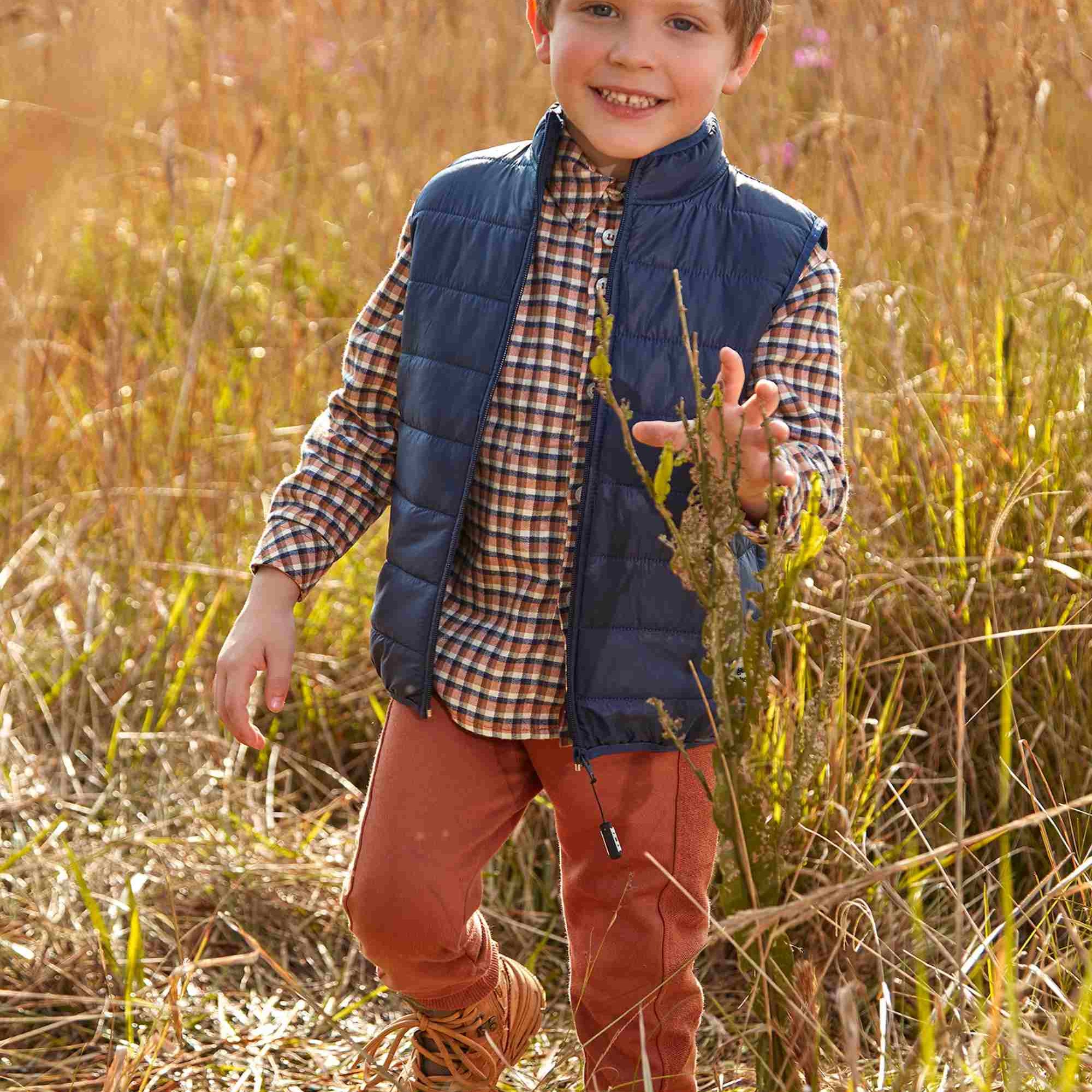 Camisa Infantil Xadrez para Menino Taos Amarela Manga Longa — foto 1