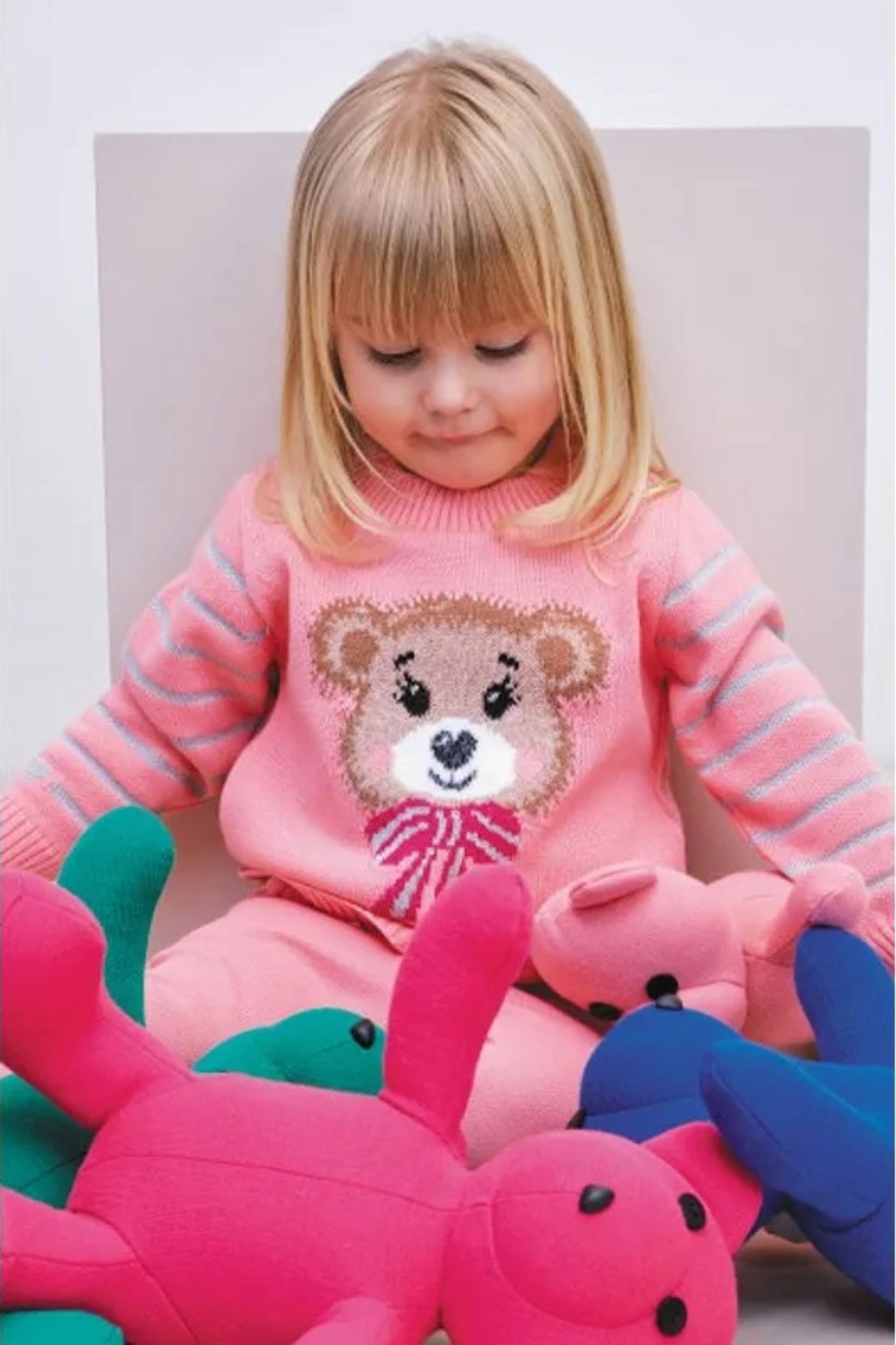 Blusa de Tricot Infantil com Estampa de Ursinho Para Menina — foto 4