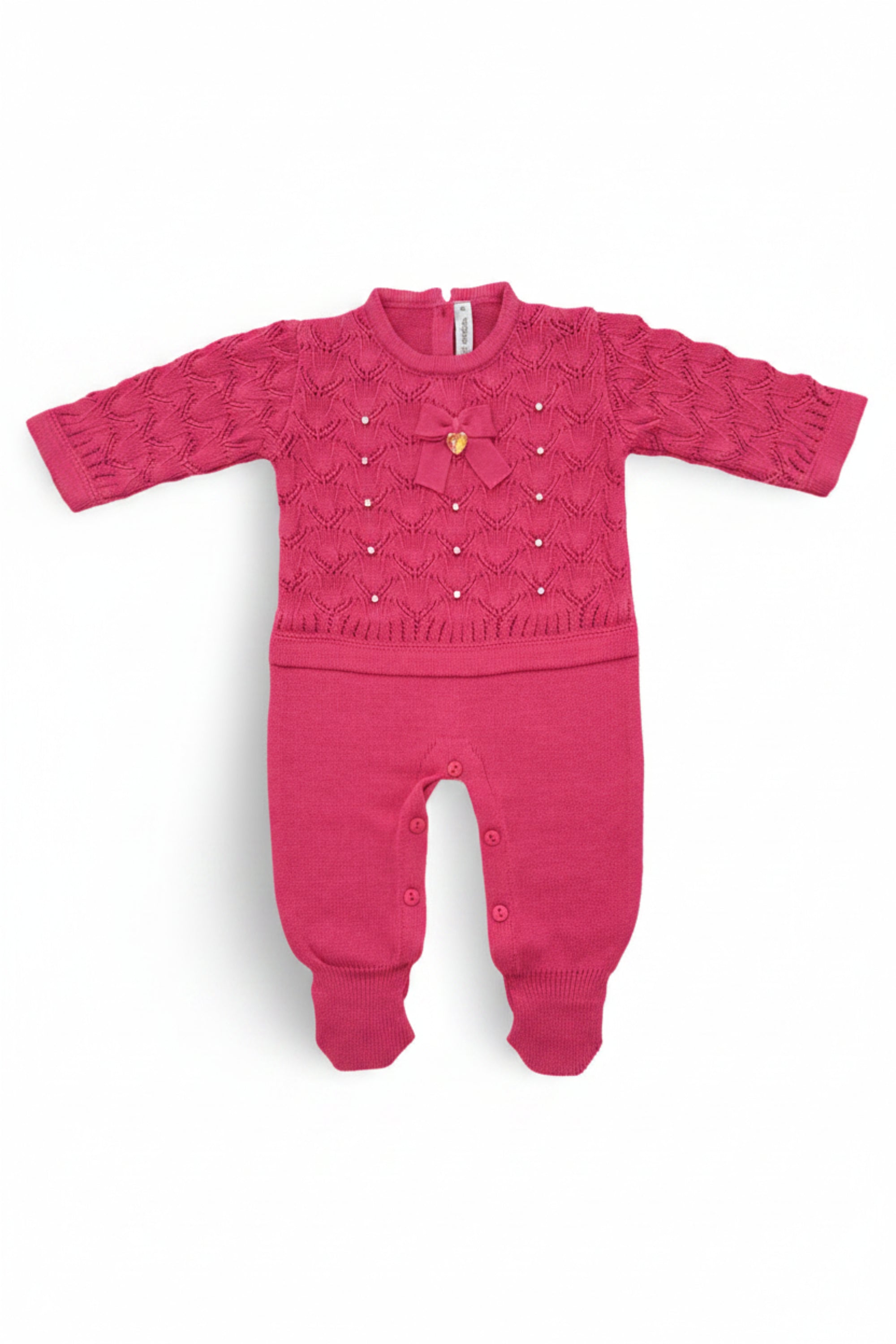 Macacão em Tricot para Maternidade Sofia Pink